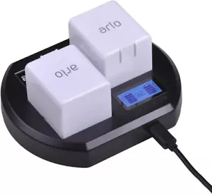 LCD Dual Battery Charger Station Replacement for Arlo Pro & Pro 2 & Go Rechargea - Picture 1 of 12