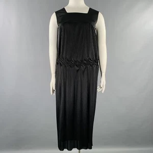 COMME des GARCONS Size L Black Polyester Pleated Sleeveless Long Dress - Picture 1 of 7