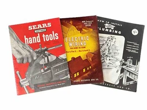 3 Vintage 50’s 60’s Sears Roebuck Booklets Tools, Electric Wiring, Plumbing - Picture 1 of 16