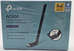 TP-Link Archer T2U PlusAC600 High Gain Wireless Dual Band USB Adapter - Picture 1 of 6