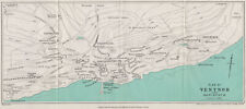 VENTNOR AND BONCHURCH vintage town/city plan. Isle of Wight. WARD LOCK 1939 map