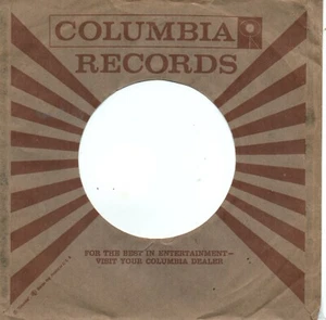 (10) ORIGINAL COLUMBIA RECORDS COMPANY SLEEVES (NO RECORD) - Picture 1 of 1