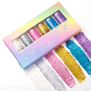 Face Glitter Stick Set of 6 Sweatproof Body Glitter Paint Stick Body Makeup - Picture 1 of 12