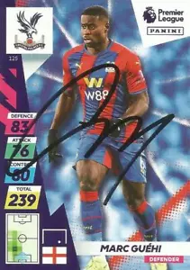 MARC GUEHI FIRMATO CRYSTAL PALACE 2022 ADRENALYN XL PLUS TRADING CARD + CERTIFICATO DI AUTENTICITÀ - Foto 1 di 1