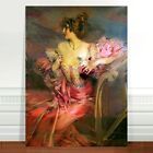 Giovianni Boldini Lady In Pink Dress ~ Fine Art Canvas Print 24X16"