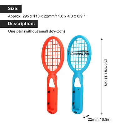 1 par de controladores de detección de movimiento con mango de raqueta de tenis para accesorio de consola de juegos - Imagen 1 de 4