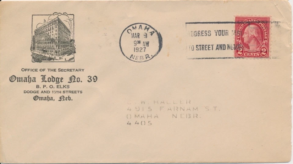 B.P.O.E. Elks Omaha Nebraska Lodge no. 39 Advertising cover 1927 - Image 1 of 1