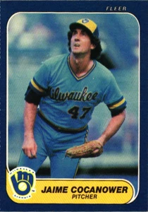 1986 Fleer - Jaime Cocanower #483 - Brewers - Picture 1 of 2