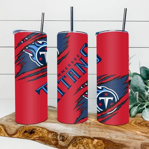 Tennessee Titans 20oz Skinny Stainless Steel Tumbler Cover