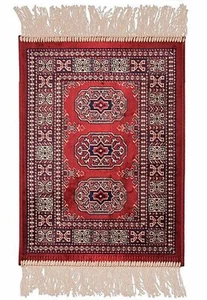 ANKARA PERSIAN RED THIN ART-SILK TABLE DECORATIVE MAT 35x55cm **FREE DELIVERY** - Picture 1 of 1
