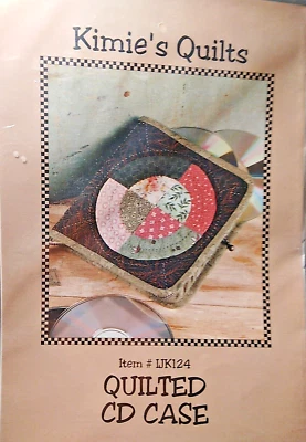 Quilted CD Case Zip Pouch Kimies Quilts Pattern IJK124 Indygo Junction Sewing UC - Image 1 of 4