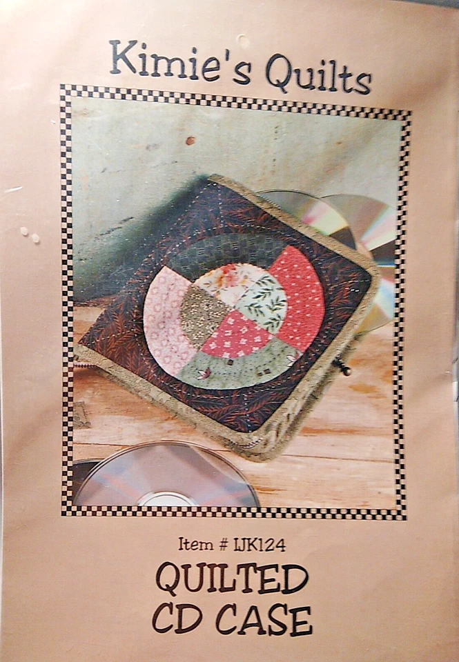 Quilted CD Case Zip Pouch Kimies Quilts Pattern IJK124 Indygo Junction Sewing UC - Image 1 of 4