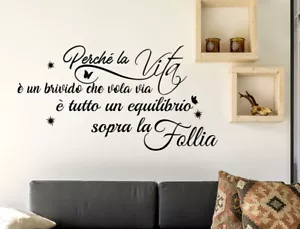 Wall stickers Frasi Vasco Rossi Decorazione della casa per muro Adesivi Murali - Foto 1 di 4
