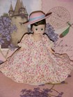 Vintage 1960'S Madame Alexander 8" Doll In Pink Print Dress