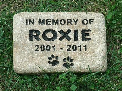 Pavimentadora conmemorativa para mascotas 10 x 7" personalizada grabada envío gratuito pavimentadora de hormigón Foto 1 de 2