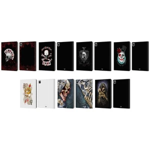 OFFICIAL ALCHEMY GOTHIC SKULL AND CARDS LEATHER BOOK WALLET CASE FOR APPLE iPAD - Picture 1 of 13