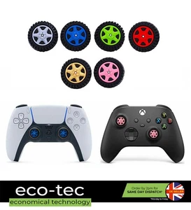 2x Wheel Tyre Silicone Thumbstick Cover Grips for Sony PS5 & Xbox Series X | S - Picture 1 of 9