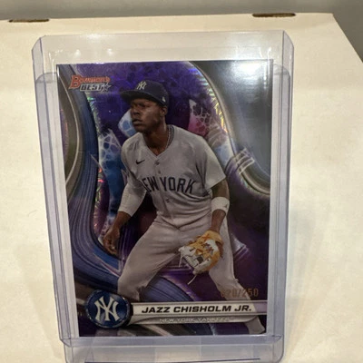 2024 Bowman’s Best Jazz Chisholm Jr Purple Refractor 20 /250 - Image 1 of 2