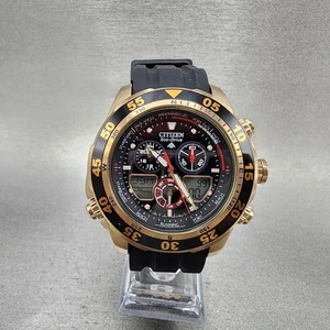 Reloj Citizen Eco-Drive Promaster Hombre 44mm Esfera Negra Tono Oro Rosa C660 Funciona - Imagen 1 de 11