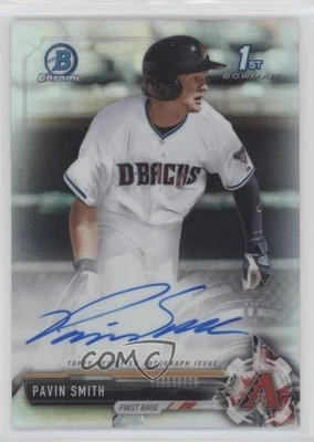 2017 Bowman Draft Chrome Pick Refractor /499 Pavin Smith #CDA-PS Auto - Image 1 of 2