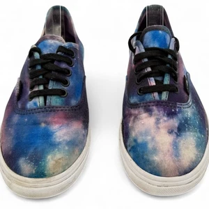 VANS Cosmic Galaxy Sneaker Off The Wall Canvas Lace Shoes Purple YTH/Men 3.5 W5 - Picture 1 of 7
