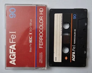 CASSETTE AGFA FE I FERROCOLOR HD C-90 Vintage 1982 Used In Blank - Imagen 1 de 7