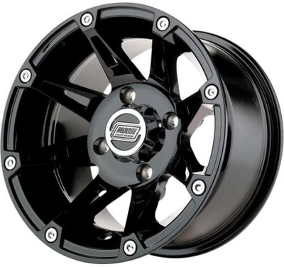 Roda Moose 387X - 14x8 - 4+4 offset - 4/110 - Preto ATV/UTV 387ML148110GB4 - Imagem 1 de 3