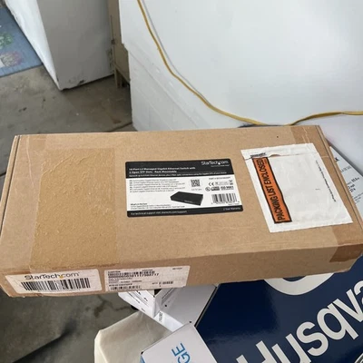 NEW StarTech.com 10 Port L2 Managed Gigabit Ethernet Switch w/ 2 Open SFP Slots - Image 1 of 2