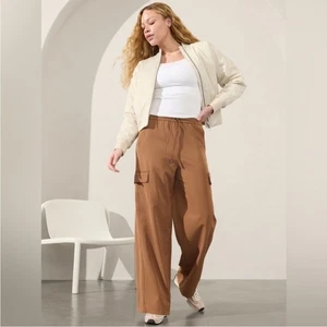 Athleta promenade high rise wide leg cargo pants medium tall NWOT - Picture 1 of 14