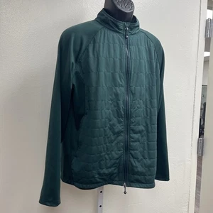 Peter Millar Quilted Jacket Full Zip Lightweight Golf Casual Green Mens Large - Picture 1 of 16