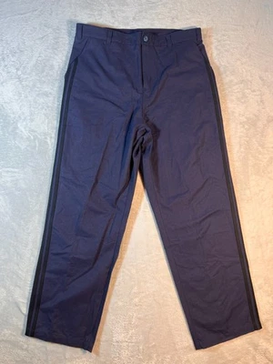 CALÇA SKATE CHINO ADIDAS em TINTA LENDA COM PRETO 3 LISTRAS AJUSTE SOLTO 34 X 32 NOVA COM ETIQUETAS - Imagem 1 de 4