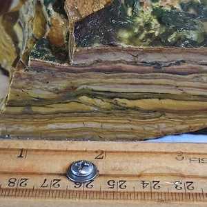 Striped jasper rough, beautiful multi color striped pattern 2LBS  14.4OZ. - Picture 1 of 20