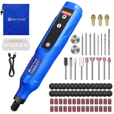 HARDELL MINI CORDLESS ROTARY TOOL, 5-SPEED 3.7V RECHARGEABLE ROTARY TOOL KIT - Image 1 of 4