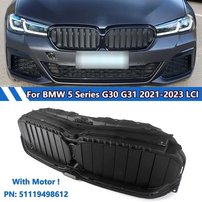 Black Front Radiator Active Grille Air Shutter W/ Motor For BMW 540i 2021-23 LCI Foto 1 de 4