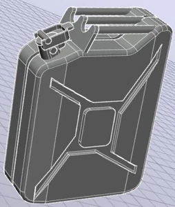 Jerrycan Generico, Generic Jerrycan 3D, 1/35, 1/48, 1/56 28mm, 1/72 - Imagen 1 de 5