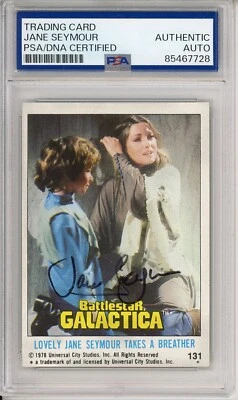 1978 Topps Battlestar Galactica #131 Jane Seymour SIGNED AUTOGRAHED PSA DNA COA - Image 1 of 2