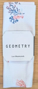 Geometry Luxe Washcloth Set of 3 - Seahorse Serendipity - Picture 1 of 2