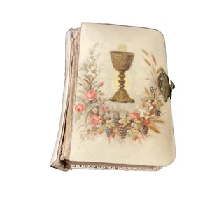Antique Key of Heaven Celluloid Catholic Prayer Book Bible Pocket Size 1905 - Picture 1 of 14
