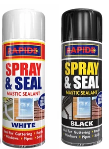 SPRAY & SEAL LEAK FIX SEALANT INSTANT WATERPROOF GUTTER ROOF PIPE 300ML - Picture 1 of 28