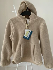 Sherpa Girl Jacket Hooded 6-8Y, H&M, Orig 34.95, Half Zip,Lining 100% Cotton - Picture 1 of 4