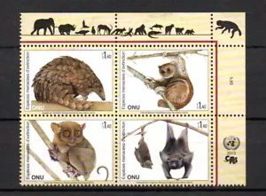 UNO Genf 2013 set Animal/Bat/Monkey stamps (Michel 834/37) nice MNH - Imagen 1 de 1