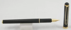 Pilot Cherry Black/Grey & Gold Fountain Pen - Fine Nib - 1980's - New-Old-Stock - Picture 1 of 7