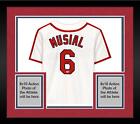 Framed Stan Musial St. Louis Cardinals Autographed Jersey PSA