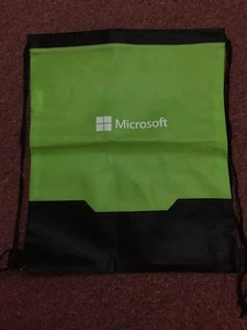 Microsoft Drawstring Bag Lime Green Brand New - Picture 1 of 2