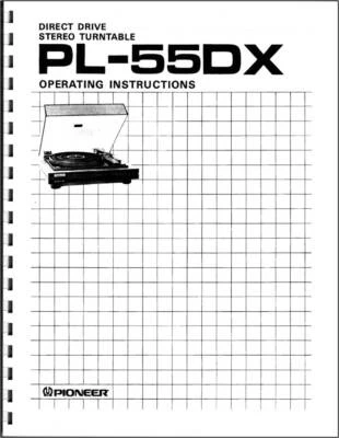 Tocadiscos Pioneer PL-55DX manual del propietario Foto 1 de 4