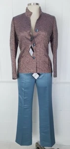 Toypes Spain Womans Suit/mother Of The Bride Jacket With Satin Like Pants - Picture 1 of 12