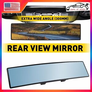 300mm Universal Clip Interior On Rear View Blue Tint Mirror Wide Angle Mirror O