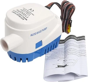 12V 1100GPH Bilge Pump Boat Automatic Submersible Water Pump With Float Switch - Picture 1 of 11
