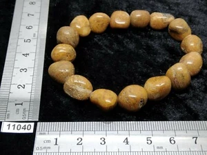 Bracelet JASPE JAUNE en pierre roulée naturelle de qualité - lithotherapie reiki - Picture 1 of 2