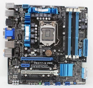 ASUS P8Z77-M Pro Intel Z77 microATX Mainboard Sockel LGA 1155 (#25095) - Bild 1 von 3